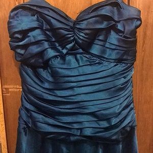 Long beautiful turquoise dress